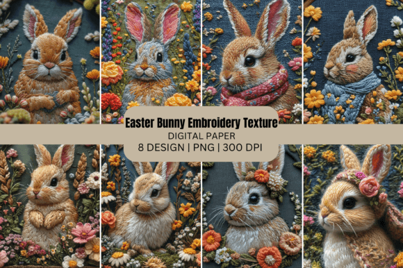 Easter Bunny Embroidery Texture Review