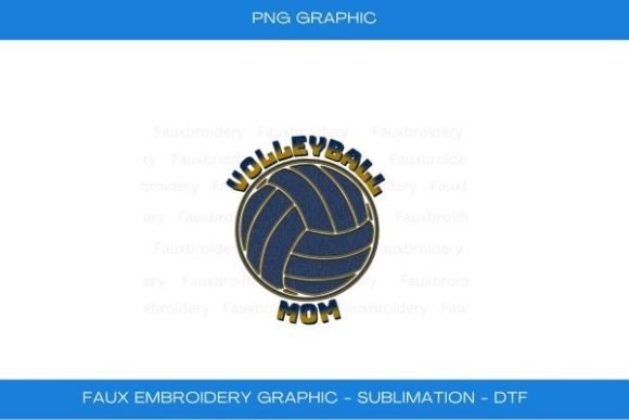 Faux Embroidery Volleyball Mom Design Review