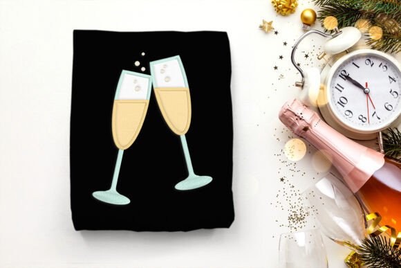 Review: Champagne Toast Applique for Holiday Sales