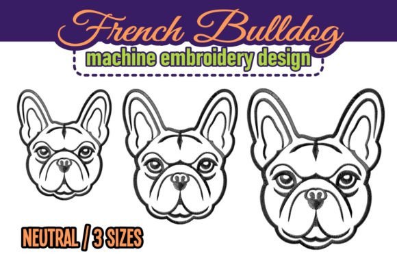 Review: French Bulldog Machine Embroidery Design