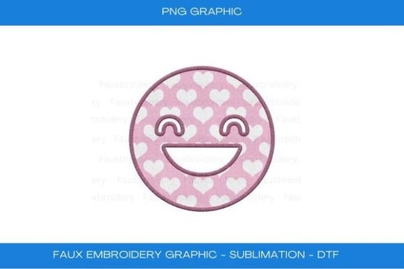 Reviewing Smiley Face Faux Embroidery Graphic for Etsy