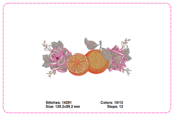 Reviewing the Mangosteen Fruit Embroidery Design