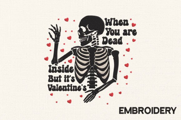 Skeleton Valentine Embroidery Design Review
